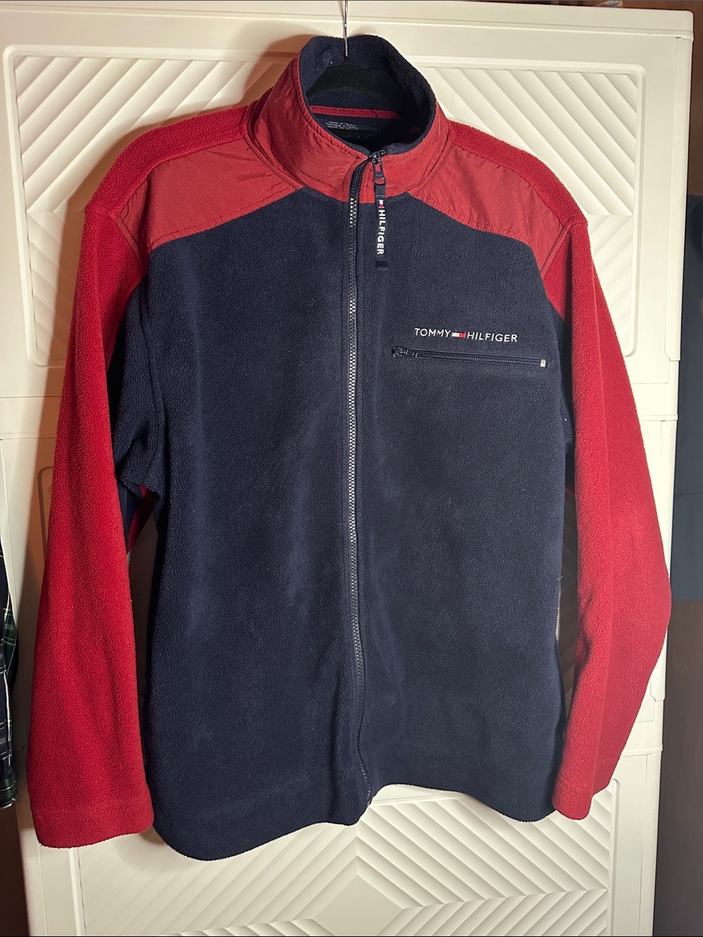 Tommy Hilfiger Navy and Red Lightweight Fleece Jacket